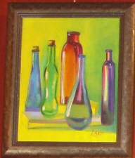 Click for full size image
BOTTLE REFLECTIONS - oil on canvas by Candi Richards